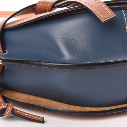 Loewe Calfskin Small Gate Crossbody Bag Tan Steel Blue 8 of 10