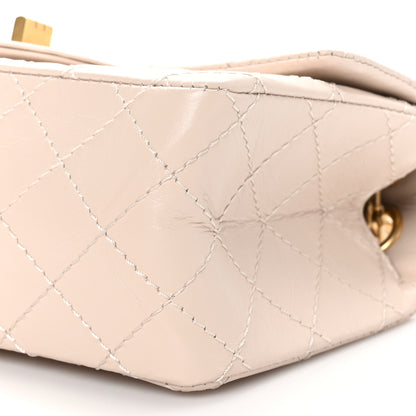 Chanel Aged Calfskin Quilted 2.55 Reissue Mini Flap Ecru 10 of 11