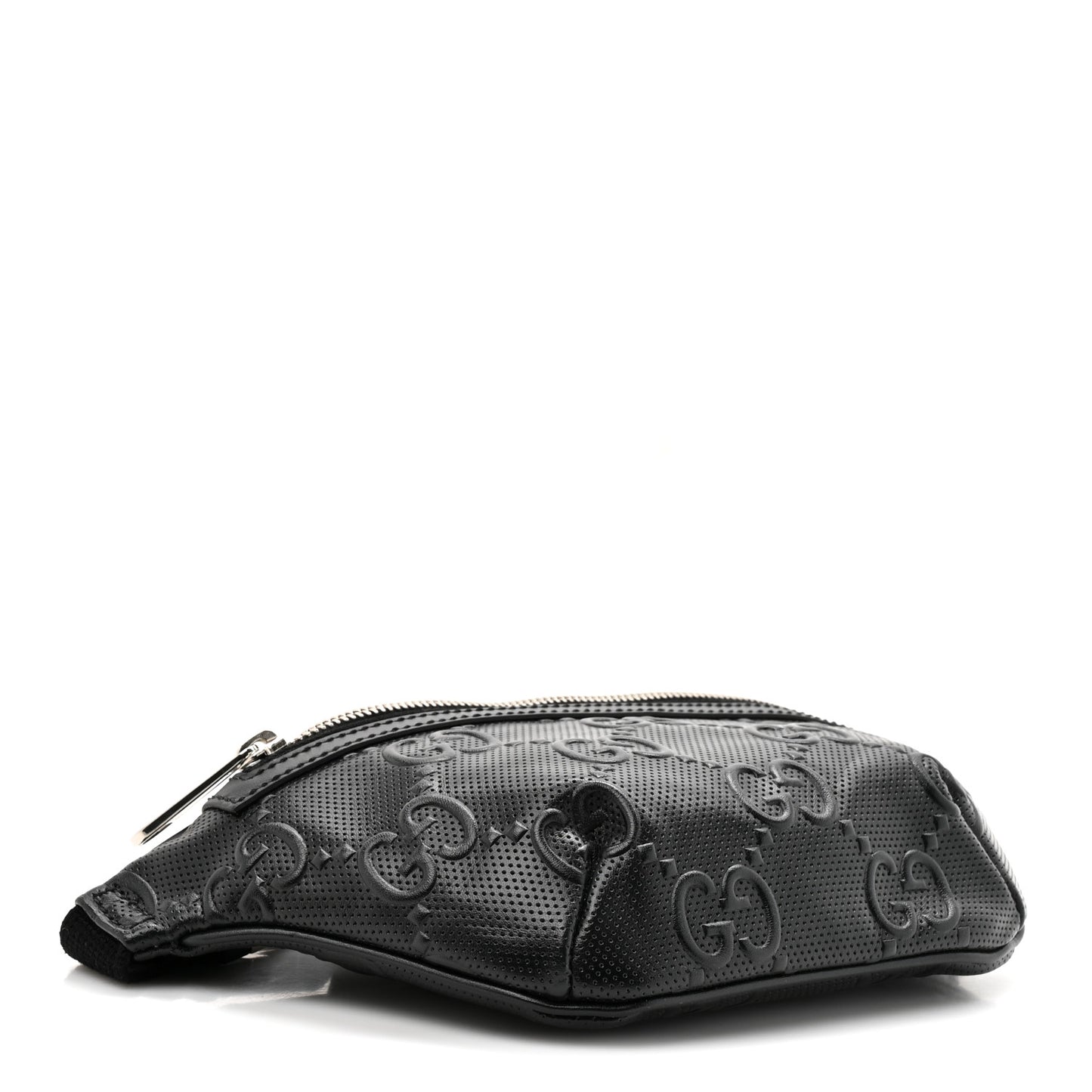Calfskin GG Tennis Embossed Belt Bag Black