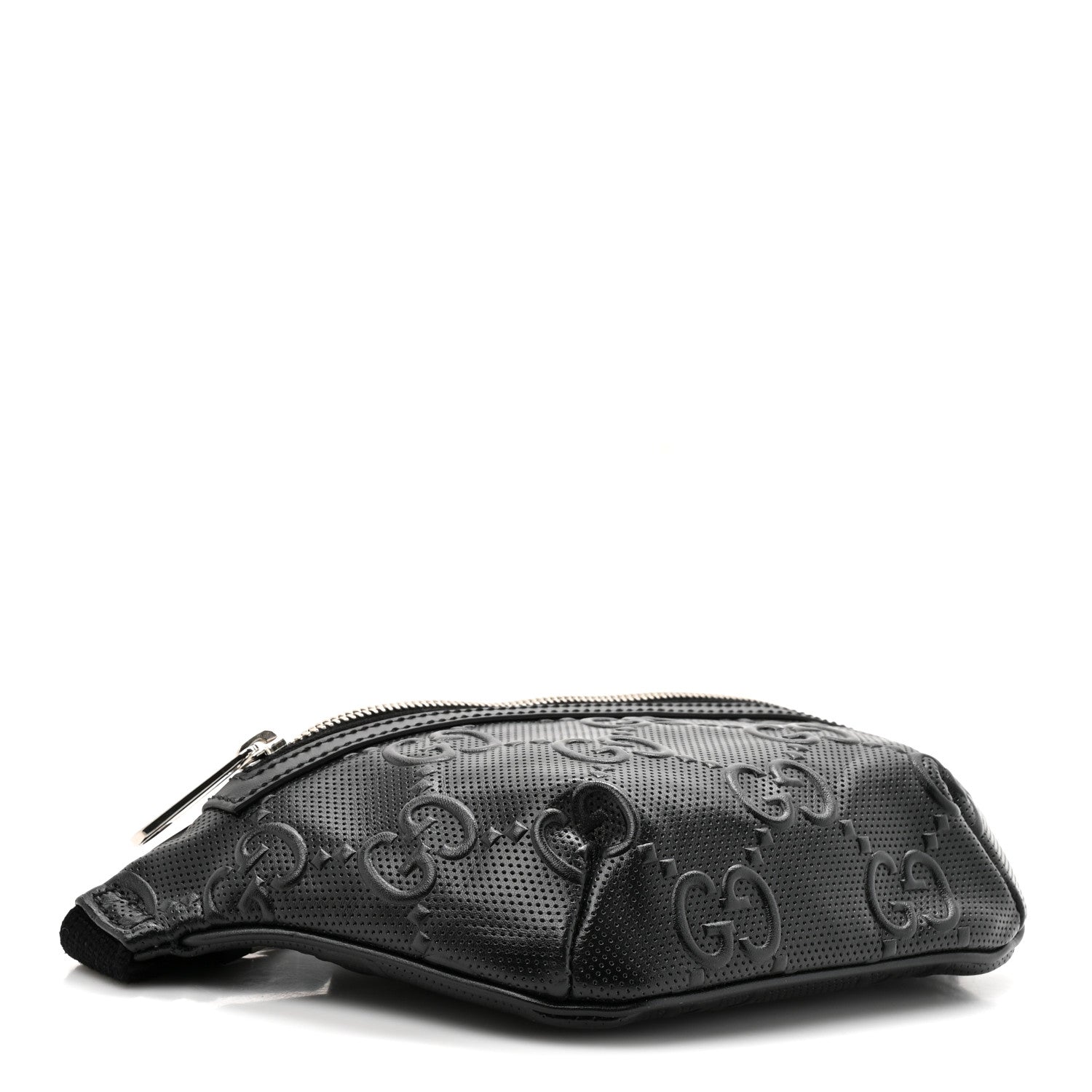 Gucci Calfskin GG Tennis Embossed Belt Bag Black 4 of 10