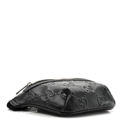 Gucci Calfskin GG Tennis Embossed Belt Bag Black 4 of 10