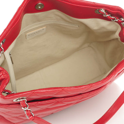 Chanel Soft Caviar Large Timeless CC Shopping Tote Red 5 of 7