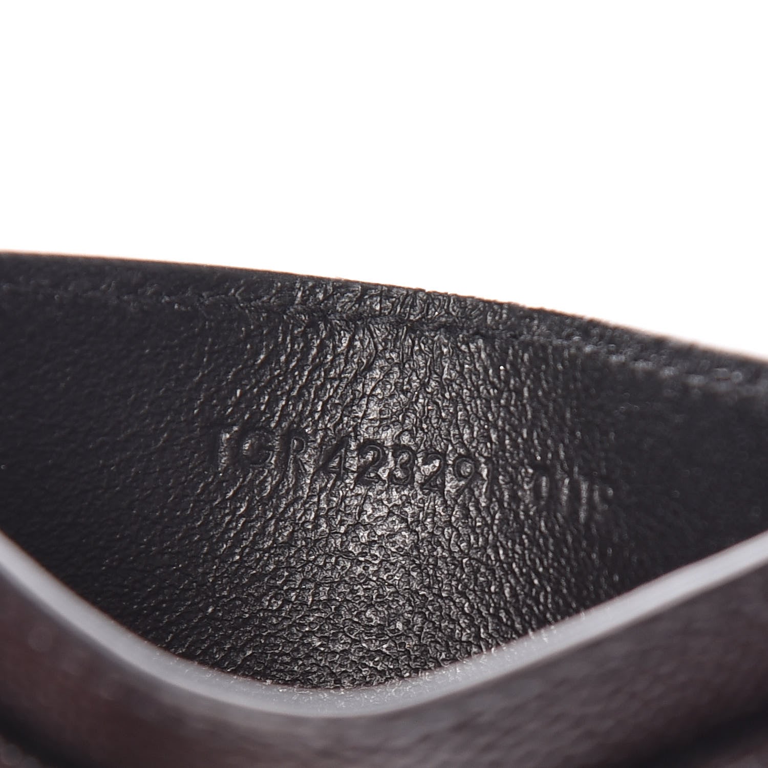 Saint Laurent Grain De Poudre Matelasse Chevron Monogram Credit Card Case Black 7 of 7