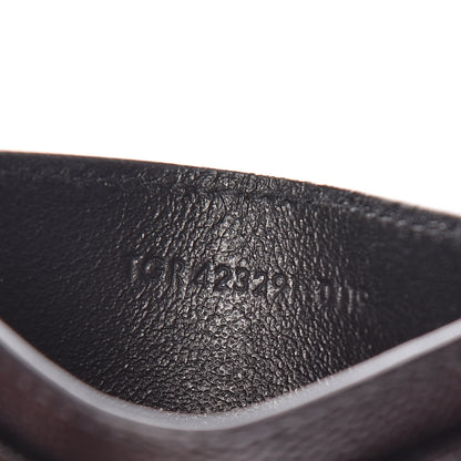 Saint Laurent Grain De Poudre Matelasse Chevron Monogram Credit Card Case Black 7 of 7