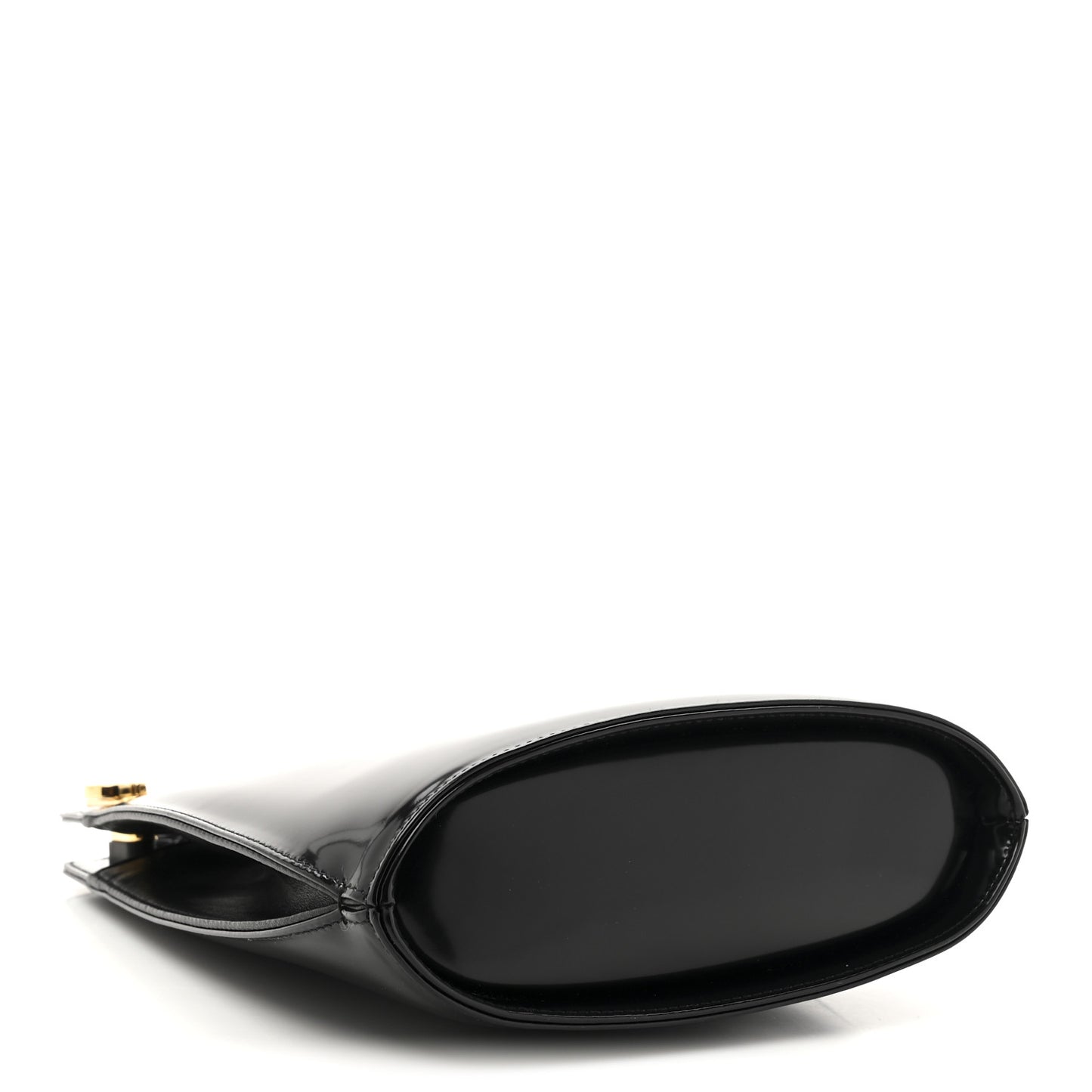 Brushed Calfskin North South Wanda Top Handle Bag Black