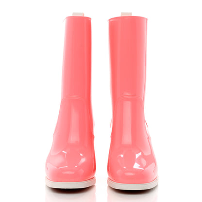 Christian Louboutin PVC Loubirain 70MM Rain Boots 37 Bubble Gum 2 of 8