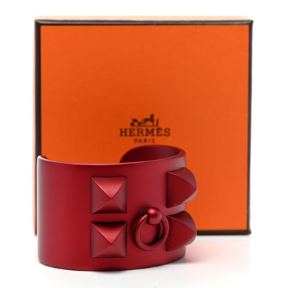 Hermes Aluminium Sunset Collier De Chien CDC Bracelet Rouge H 5 of 5