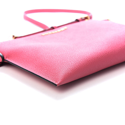 Burberry Soft Grain Calfskin Peyton Crossbody Clutch Bag Pink Azalea 9 of 10