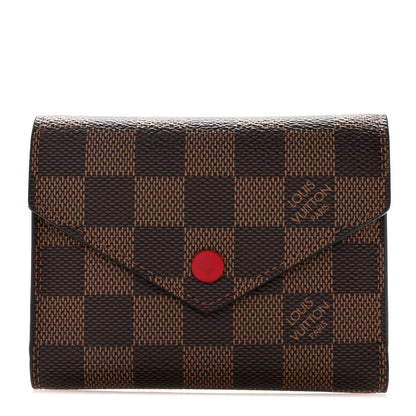 Louis Vuitton Damier Ebene Victorine Wallet Cherry 1 of 7