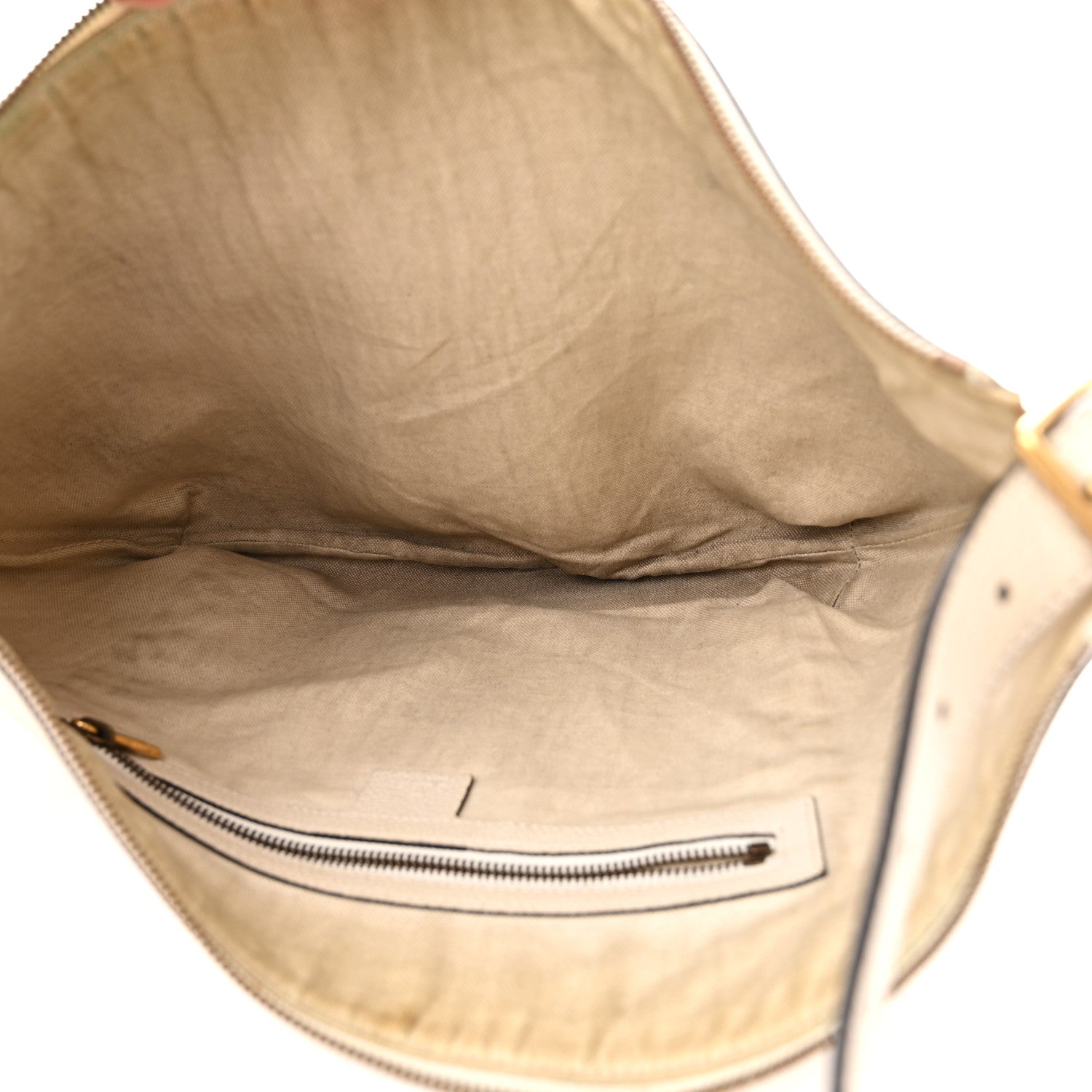 Gucci Grained Calfskin Logo Half Moon Hobo White 5 of 16