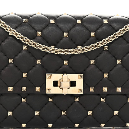 Valentino Garavani Nappa Rockstud Spike Wallet On Chain Black 9 of 11