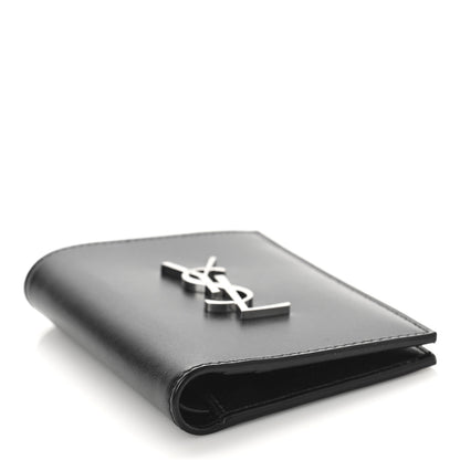 Saint Laurent Smooth Calfskin Cassandre Credit Card Wallet Black 4 of 9