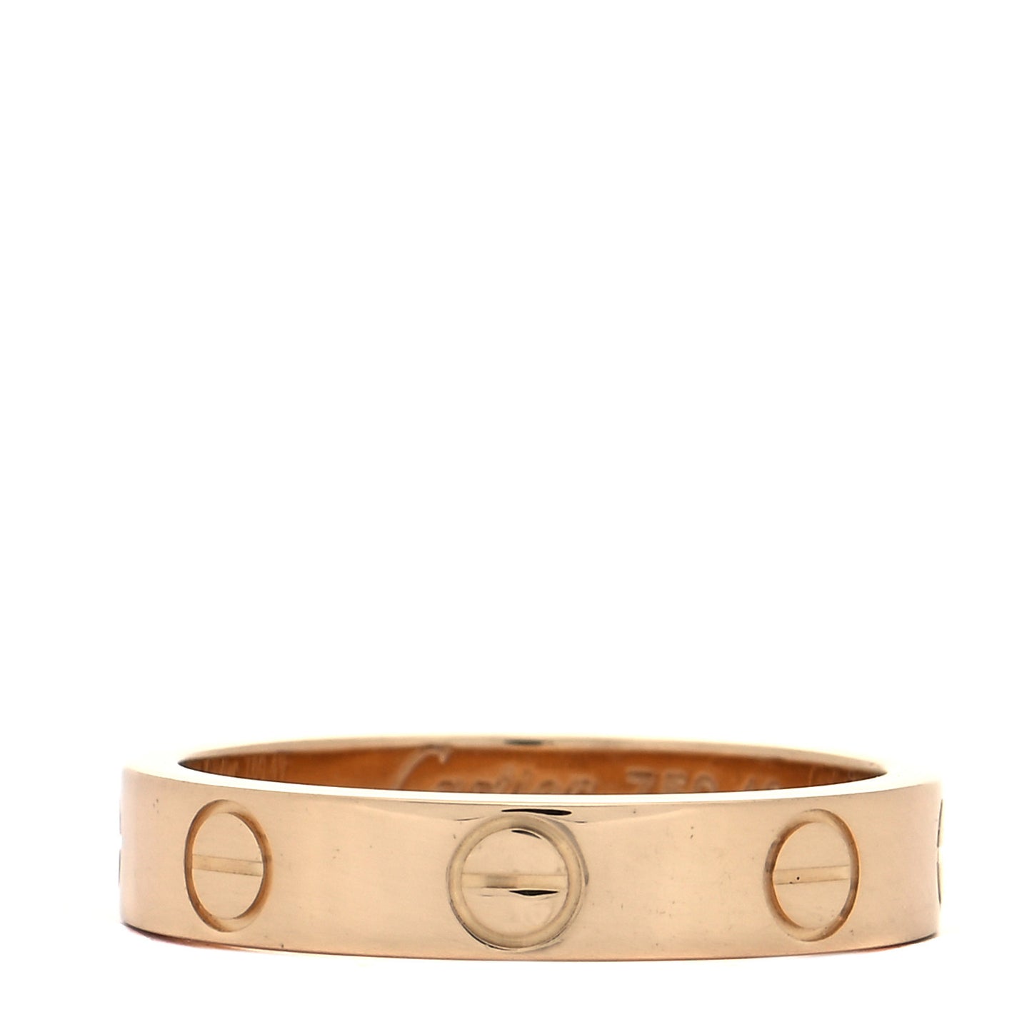 18K Yellow Gold 3.5mm LOVE Wedding Band Ring 49 4.75