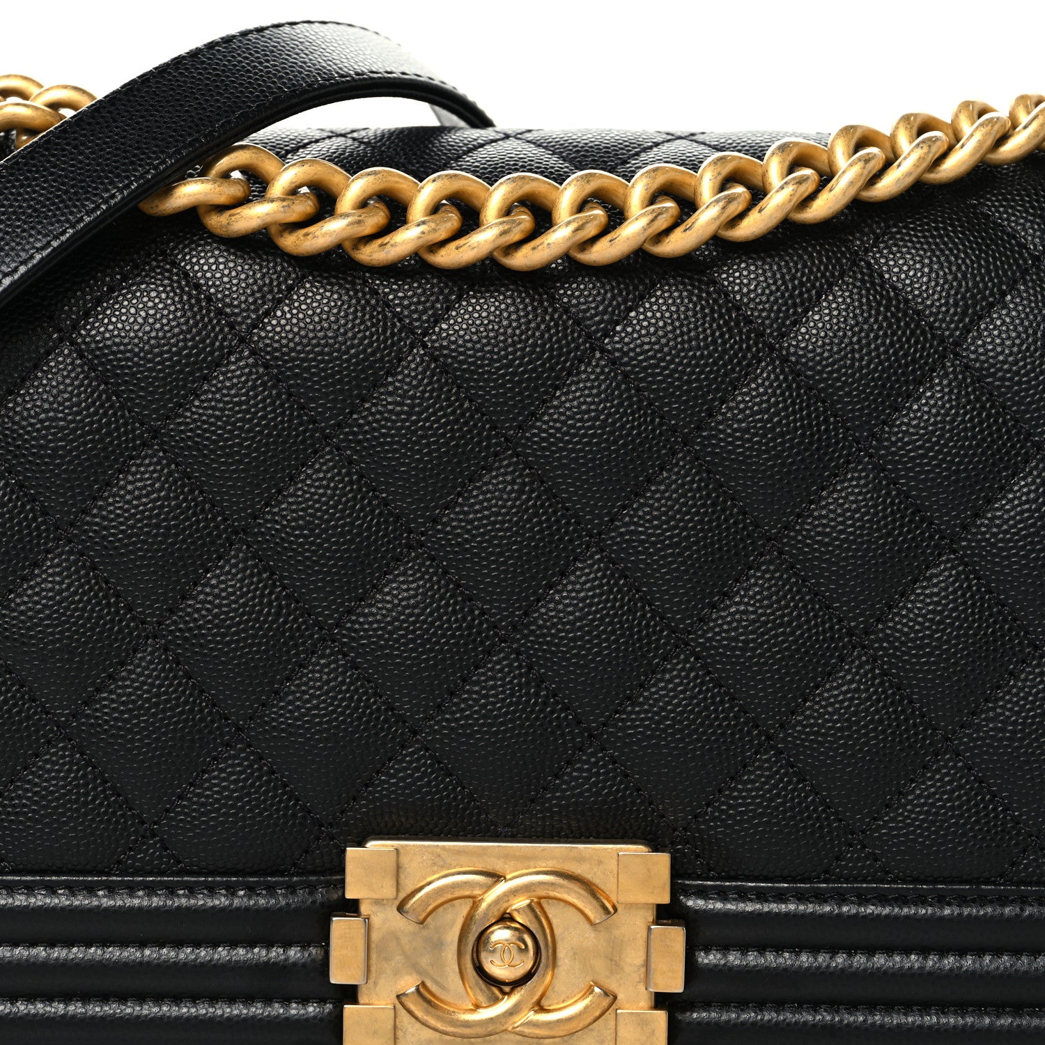 Chanel Caviar Quilted Medium Boy Flap Black 8 of 10