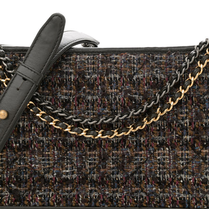Chanel Tweed Calfskin Medium Gabrielle Hobo Brown 8 of 10