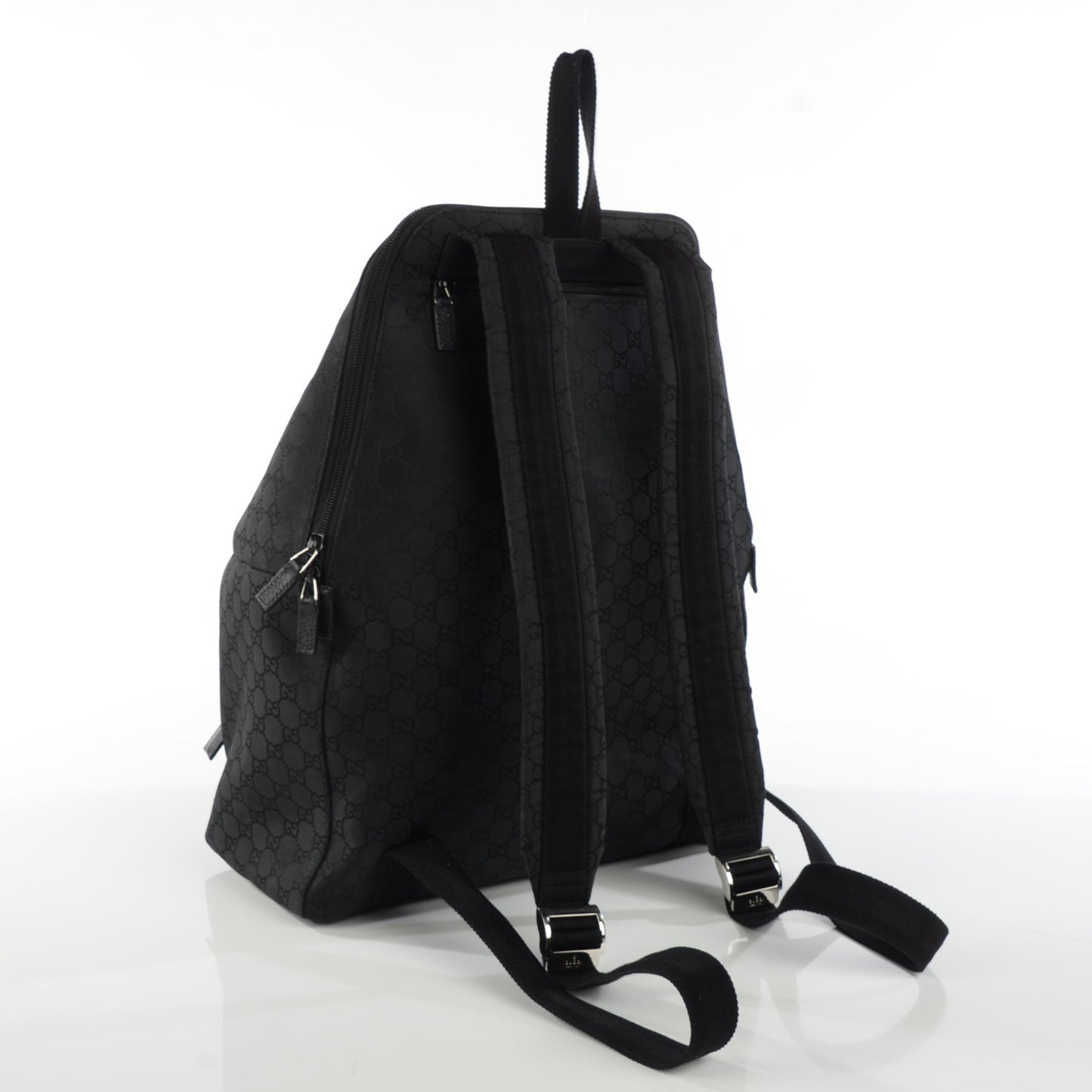 Nylon Monogram Medium Backpack Black