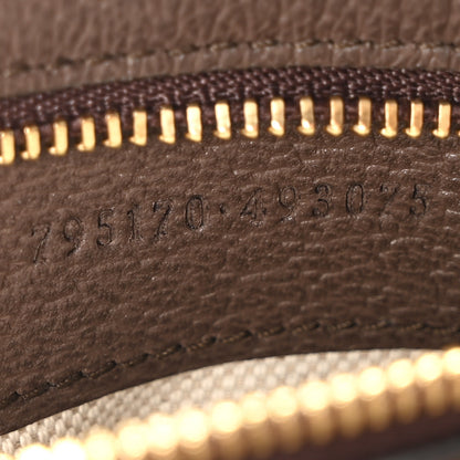Gucci GG Supreme Monogram Textured Calfskin Web Super Mini Ophidia Shoulder Bag Beige Ebony New Acero 7 of 10