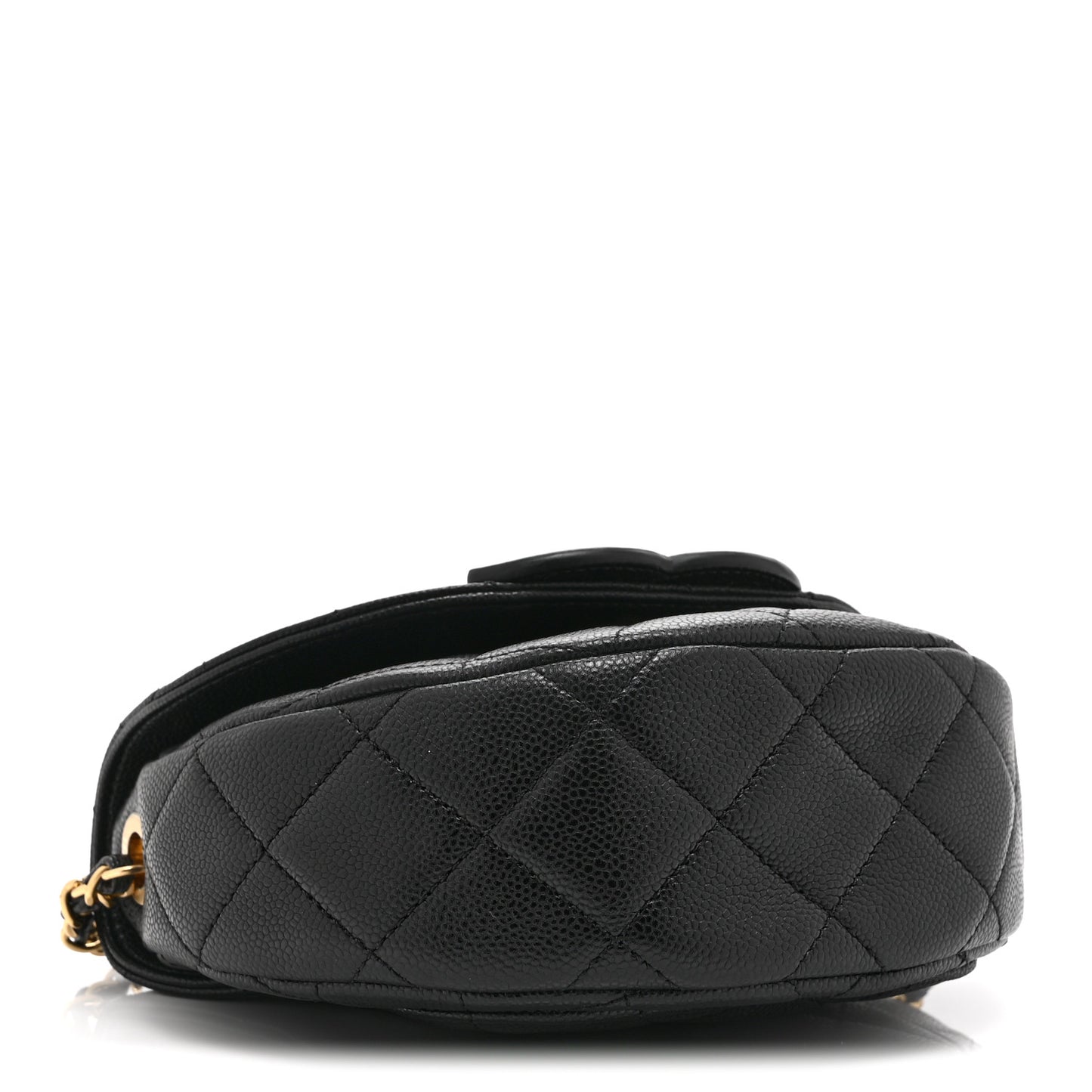 Caviar Quilted Mini Messenger Flap Black