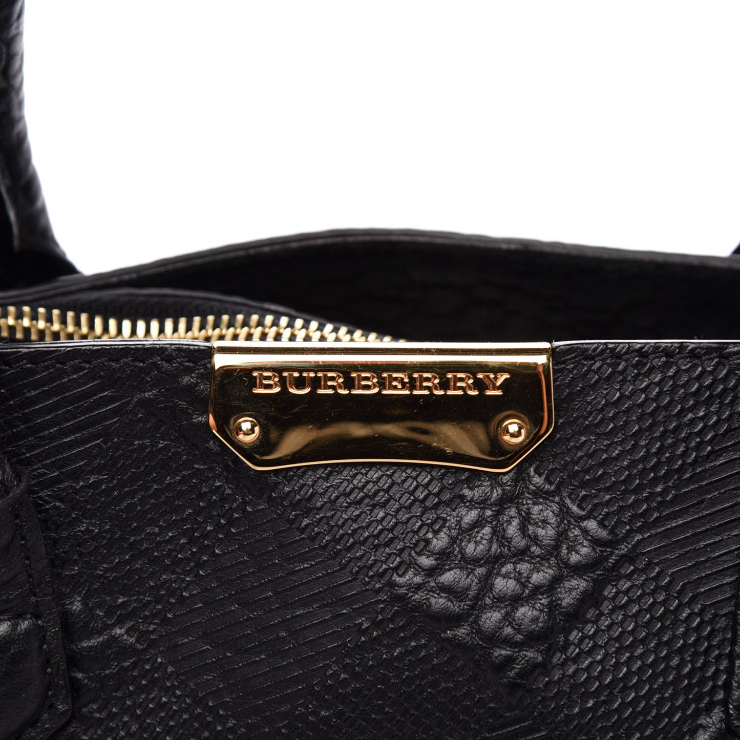 Signature Grain Medium Dewsbury Tote Black