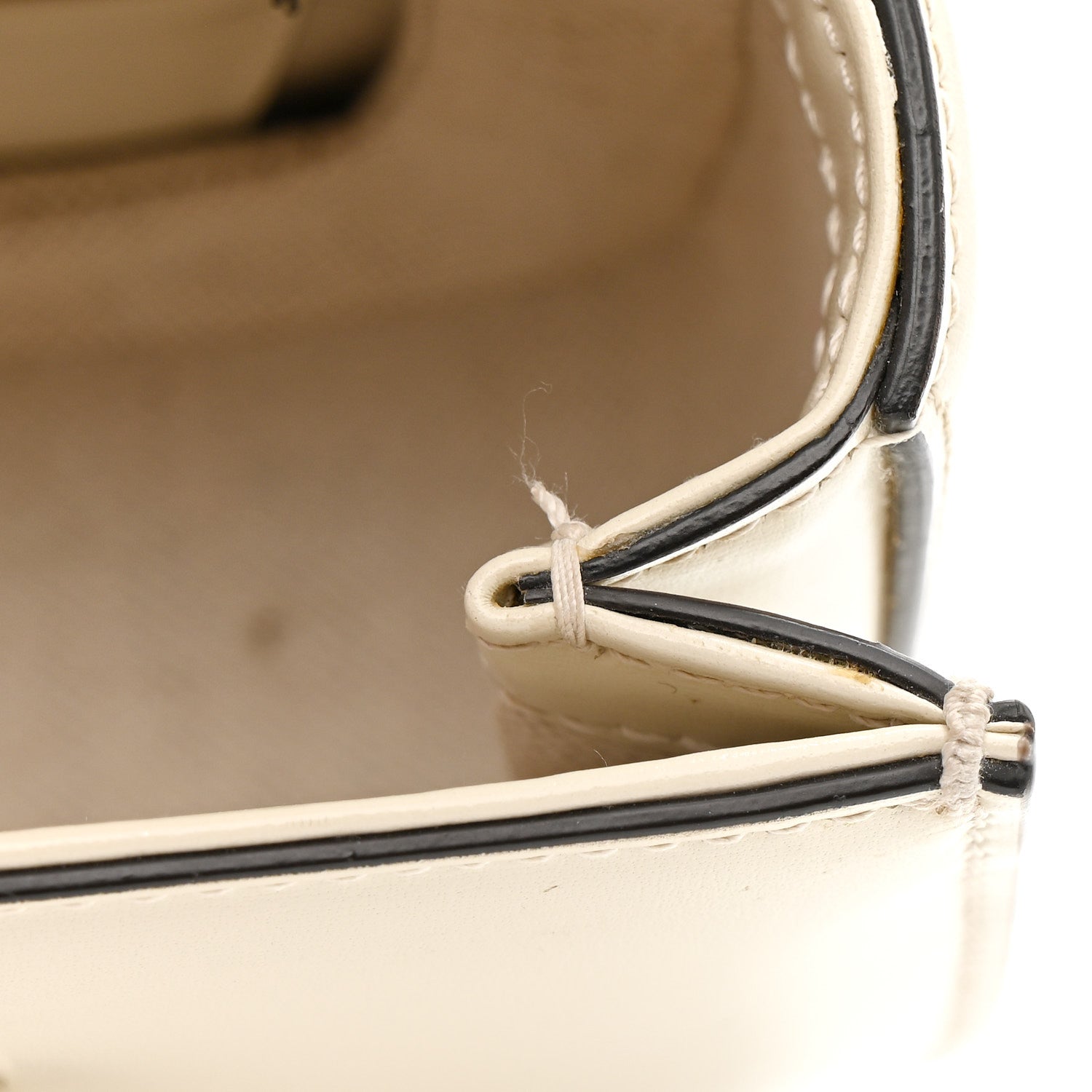 Gucci Boarded Dyana Lux Calfskin Web Mini Bamboo 1947 Top Handle Bag  Mystic White 11 of 13