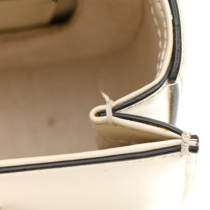 Gucci Boarded Dyana Lux Calfskin Web Mini Bamboo 1947 Top Handle Bag  Mystic White 11 of 13