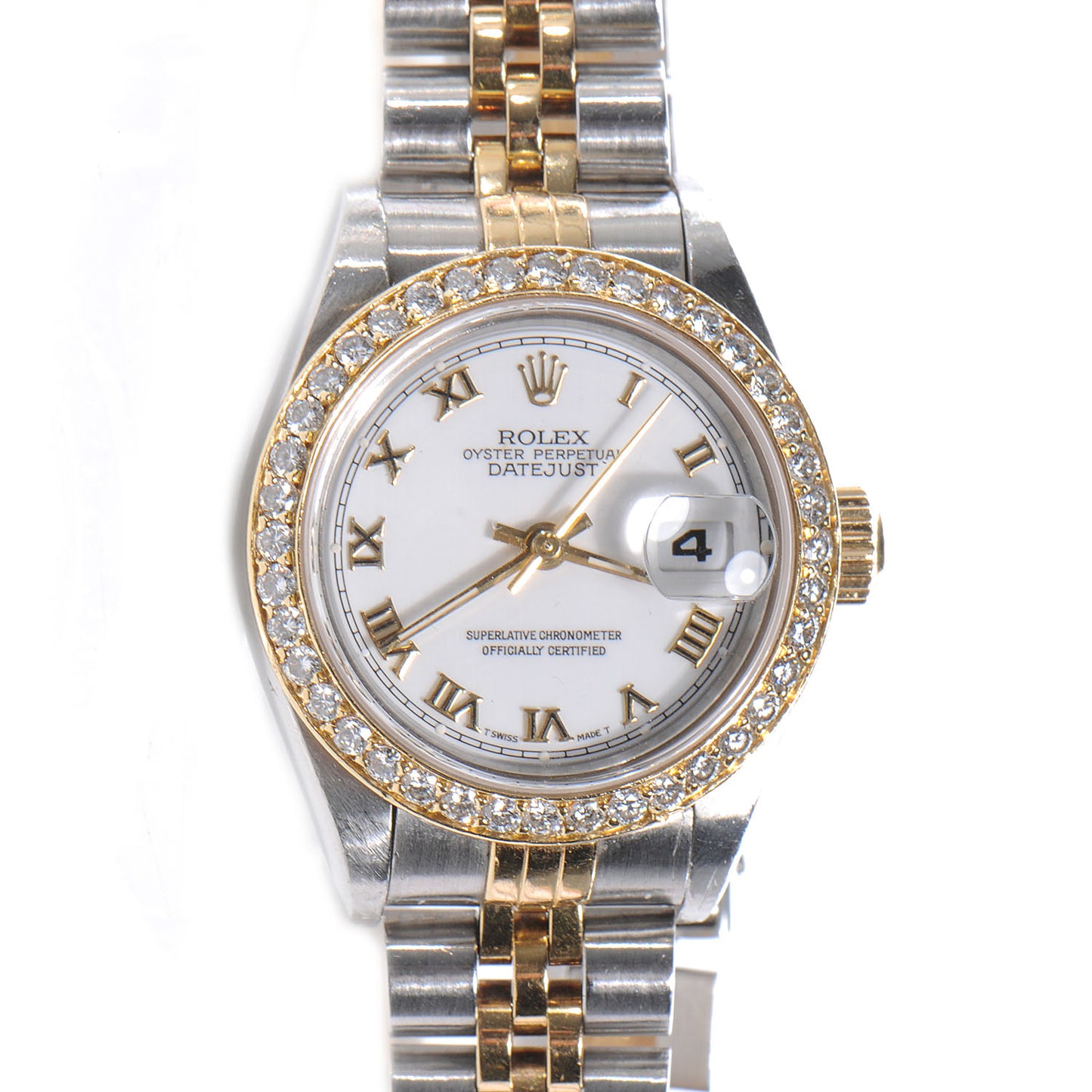 Ladies Stainless Steel 18k Diamond Oyster Perpetual Datejust Watch