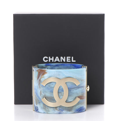 Chanel Resin CC Cuff Blue Multicolor 5 of 5