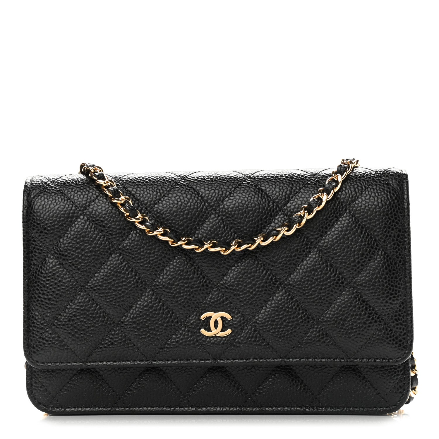 Chanel Caviar Quilted Wallet On Chain WOC Black 1 of 10