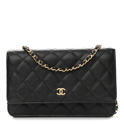 Chanel Caviar Quilted Wallet On Chain WOC Black 1 of 10