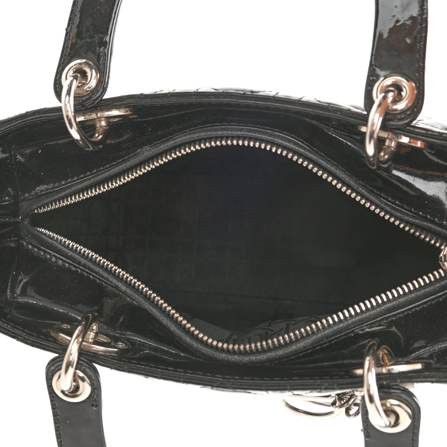 Christian Dior Patent Cannage Medium Lady Dior Black 5 of 8