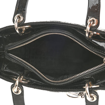 Christian Dior Patent Cannage Medium Lady Dior Black 5 of 8
