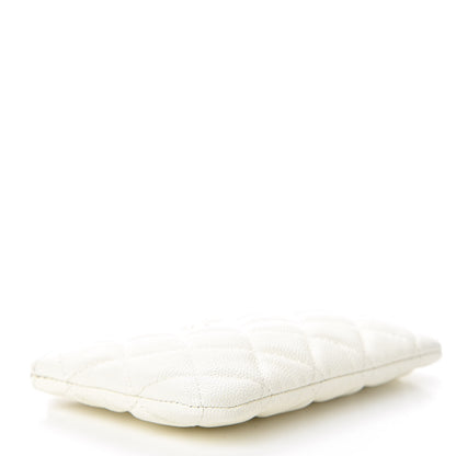 Chanel Caviar Quilted Small Cosmetic Case White 4 of 8