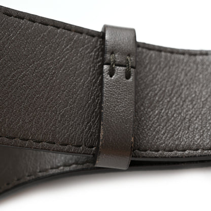 Chloe Calfskin Crocodile Embossed Small C Double Carry Profound Brown 13 of 15
