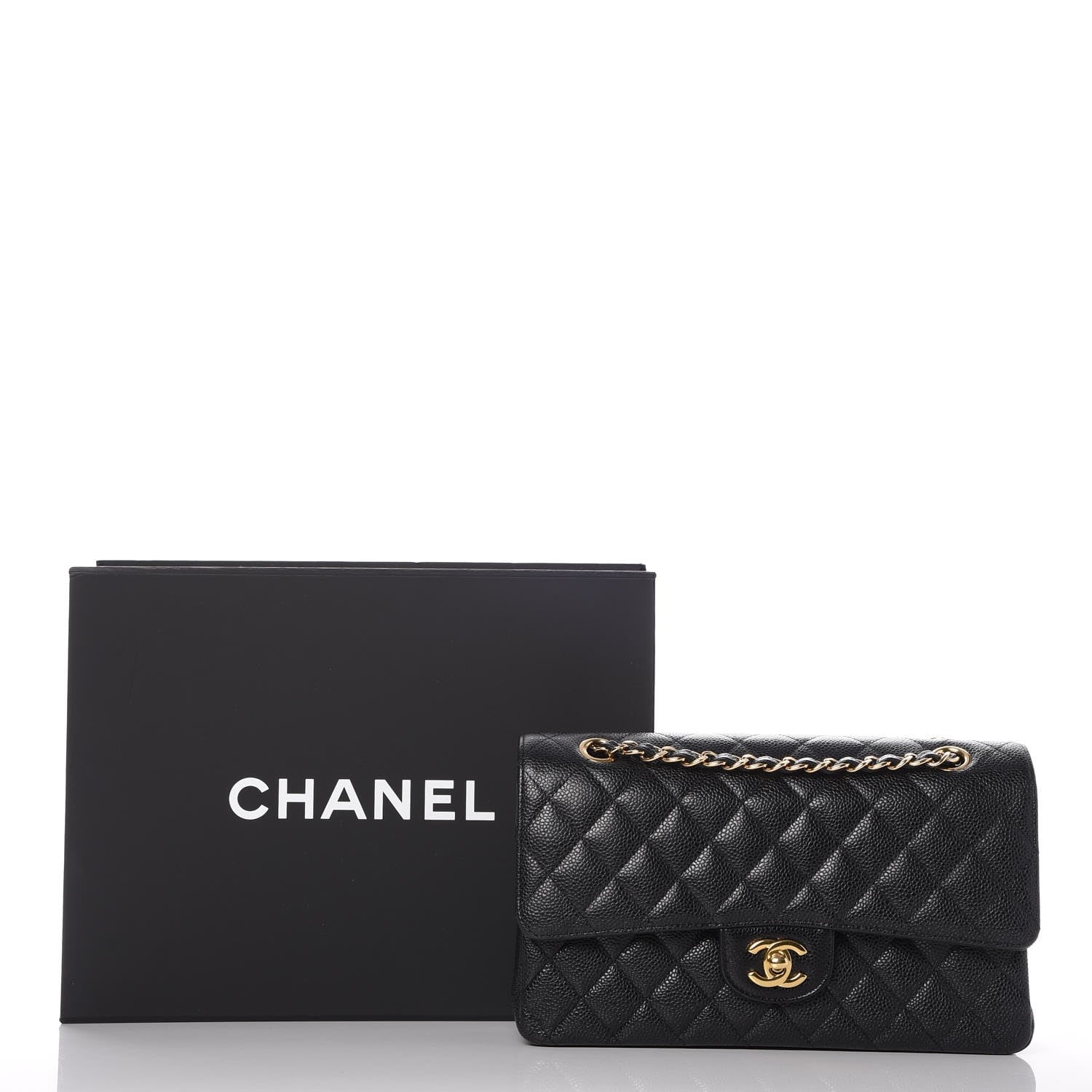 Chanel Caviar Quilted Medium Double Flap Black 8 of 8