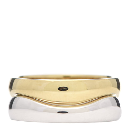 Cartier 18K Yellow White Gold Love Me Band Ring Set of 2 51 5.75 1 of 6