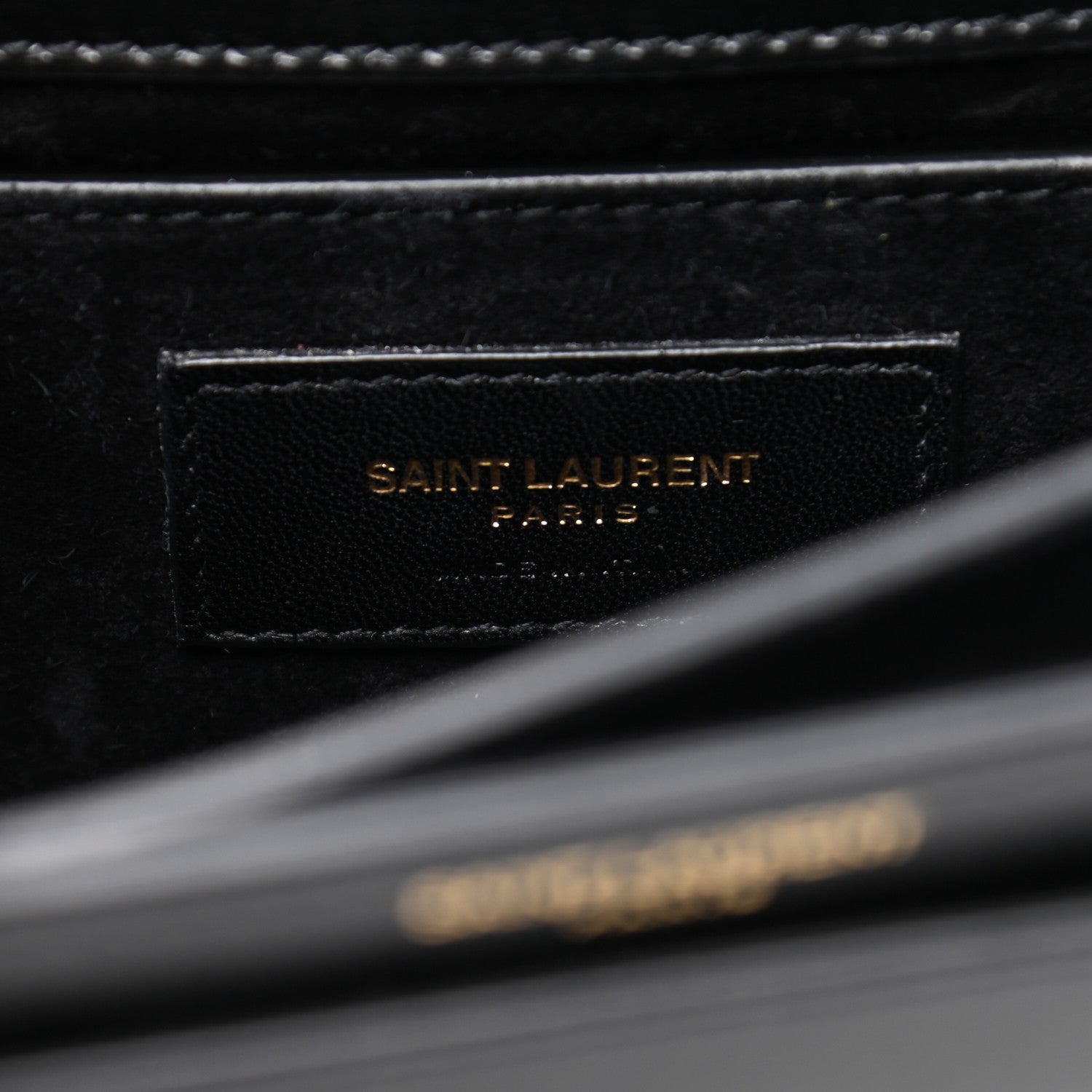 Saint Laurent Calfskin Medium Monogram Sunset Black 6 of 9