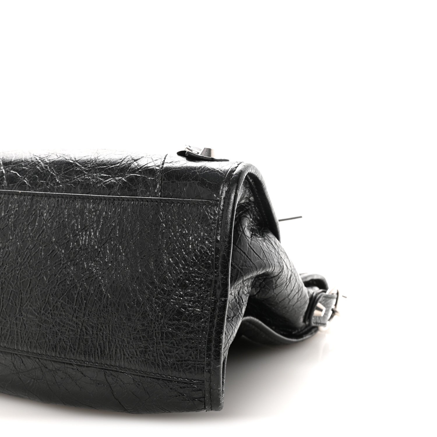 Balenciaga Agneau Arena Silver Hardware Medium Le City Black 10 of 10