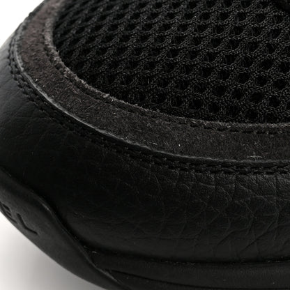 Chanel Mesh Suede Grained Calfskin Womens CC Sneakers 38 Black White 11 of 12