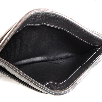 Chanel Patent Calfskin Lucky Symbols Card Holder Case Silver 5 of 8