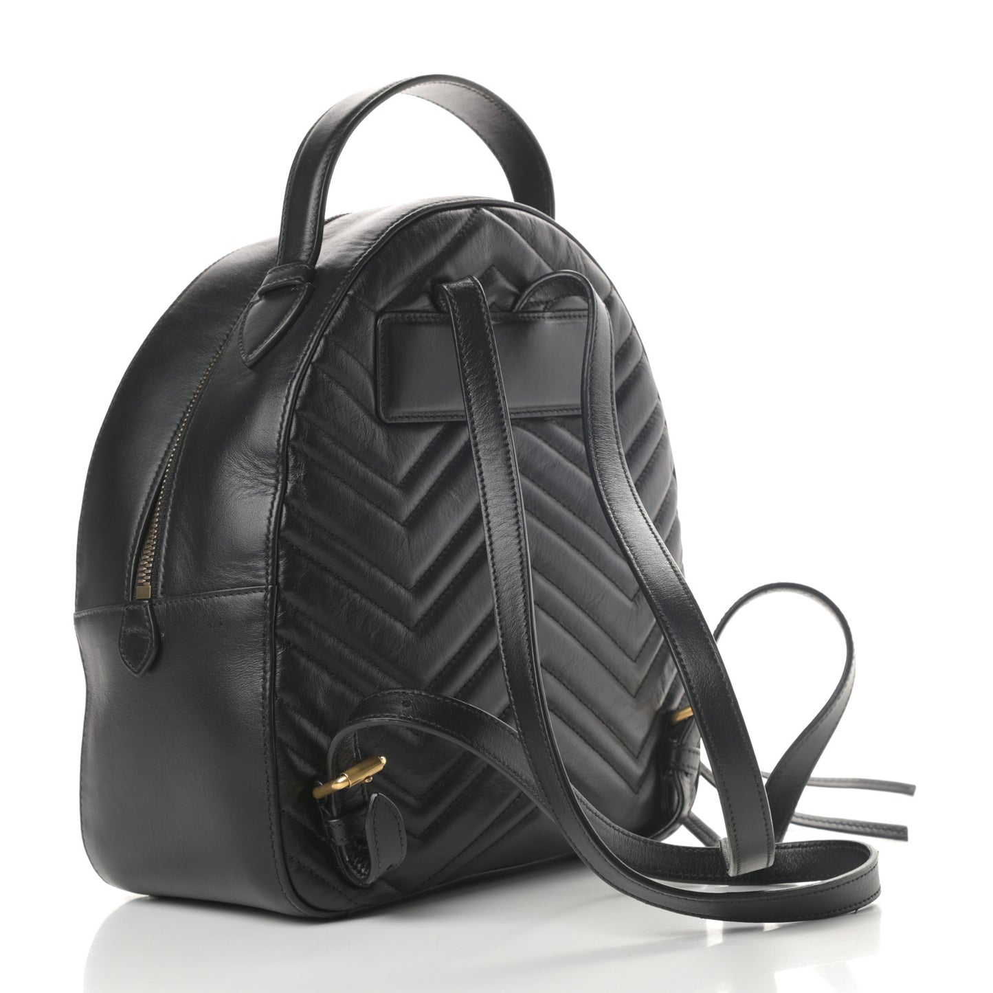 Calfskin Matelasse GG Marmont Backpack Black