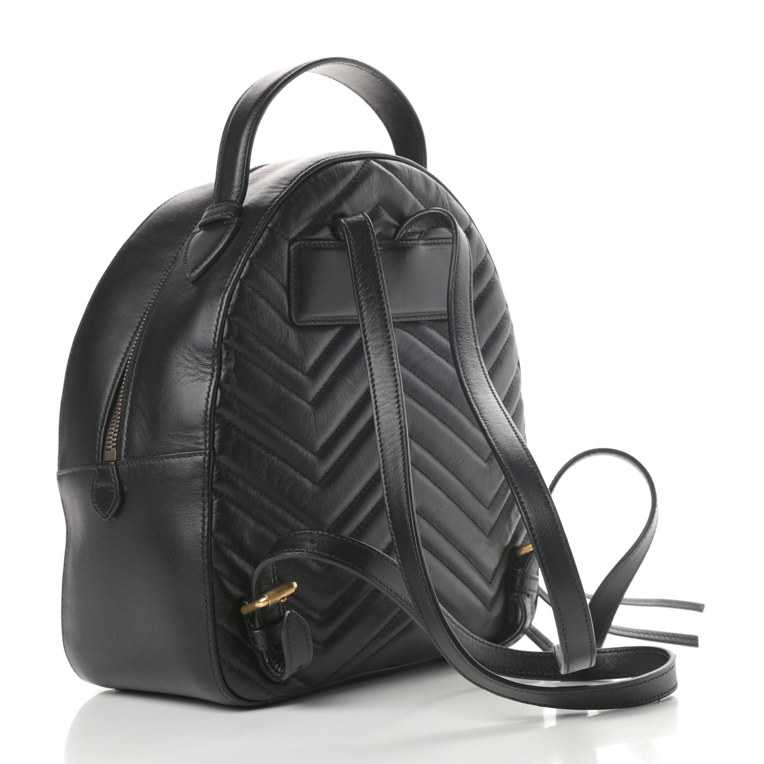Gucci Calfskin Matelasse GG Marmont Backpack Black 3 of 13