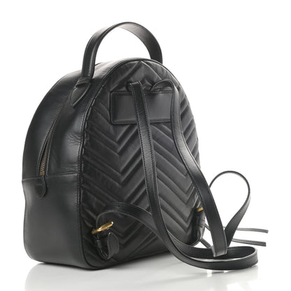 Gucci Calfskin Matelasse GG Marmont Backpack Black 3 of 13
