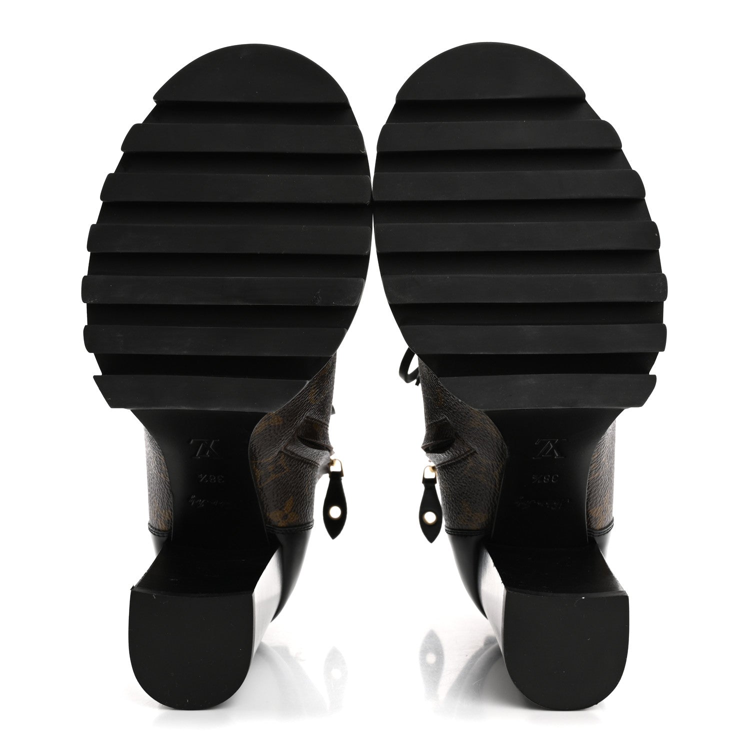 Louis Vuitton Patent Calfskin Monogram Star Trail Ankle Boots 38.5 Black 6 of 10