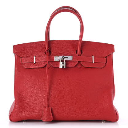 Hermes Togo Birkin 35 Rouge Casaque 1 of 34