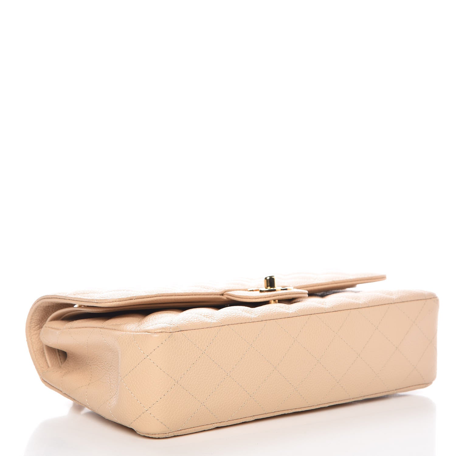 Chanel Caviar Quilted Medium Double Flap Beige Clair 4 of 13