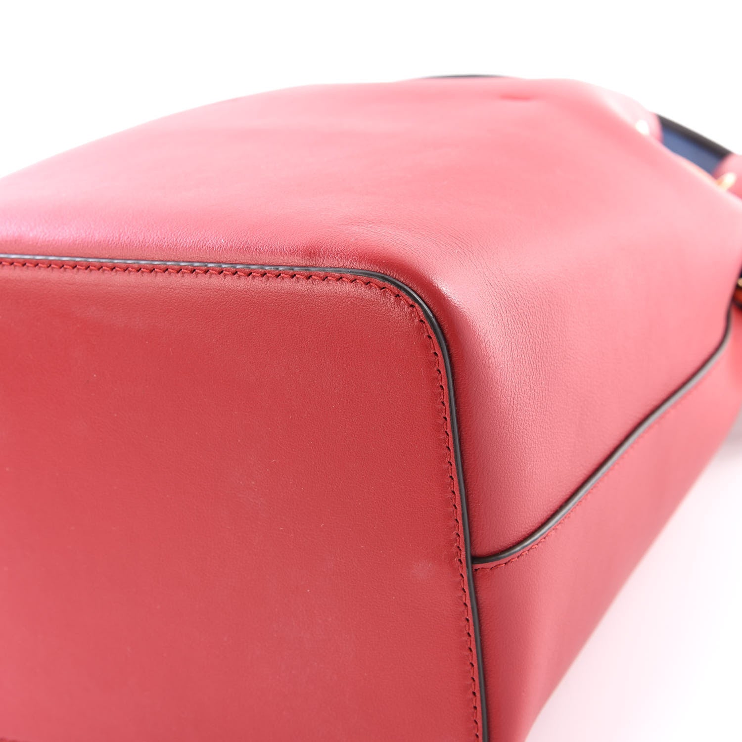Fendi Vitello Grace F is Fendi Stamp Patch Perforated Small Mon Tresor Bucket Bag Fragola 8 of 11
