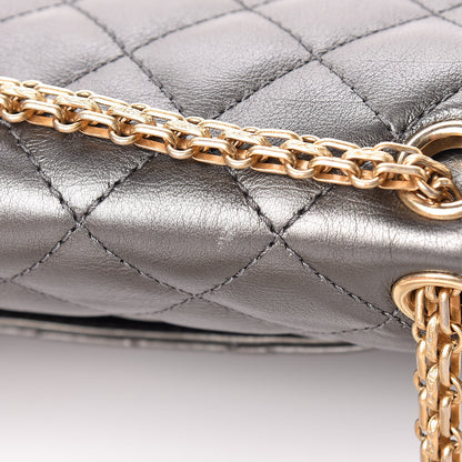 Chanel Metallic Calfskin Quilted 2.55 Reissue 226 Flap Charcoal 11 of 14