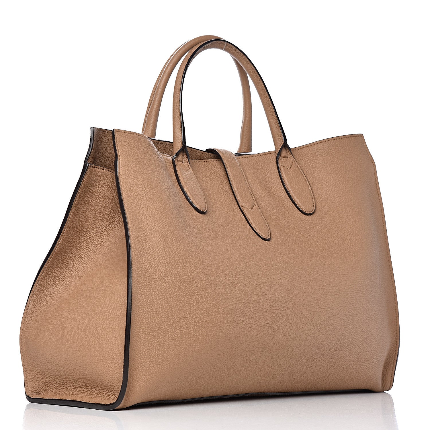 Gucci Soft Calfskin Medium Jackie Top Handle Bag Classic Camel 3 of 10