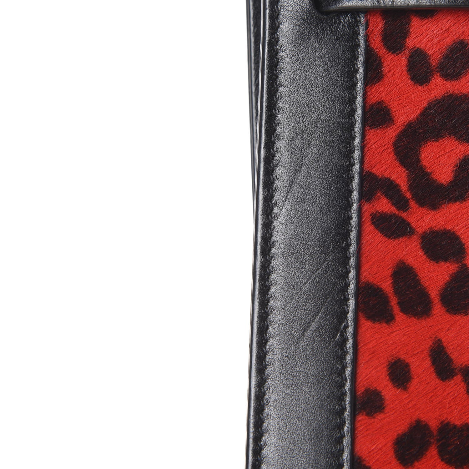 Saint Laurent Calf Hair Leopard Printed Nano Sac De Jour Red Black 12 of 12