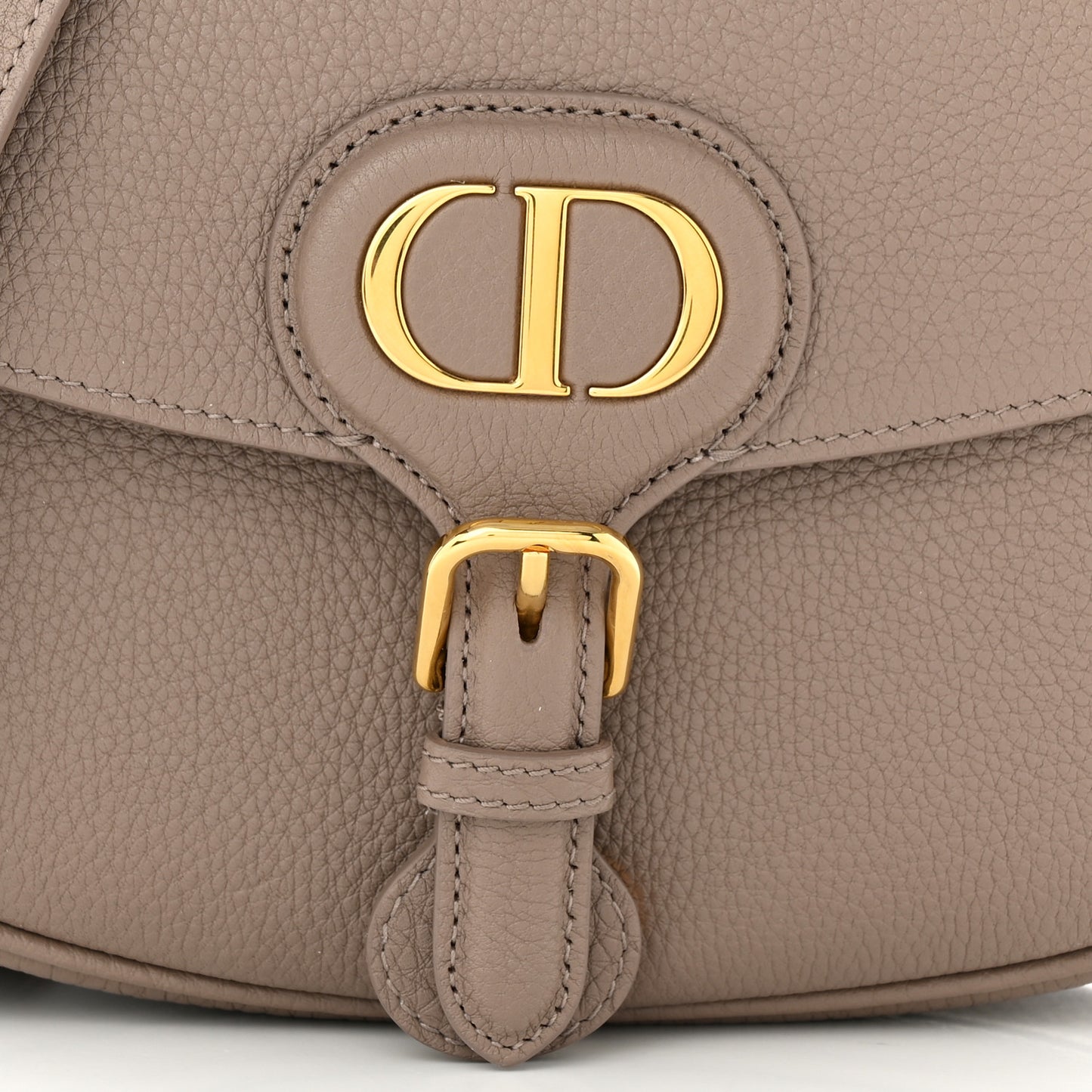 Grained Calfskin Medium Bobby Flap Taupe